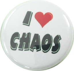 I love Chaos Button weiss